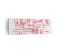 Cuadro Sobre Lienzo 160x50cm Cuadros Pared rojo textura patrón Wall Art Prints