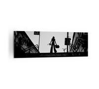 Cuadro Sobre Lienzo 160x50cm Cuadros Pared Sombra Fotografía Escaleras Wall Art