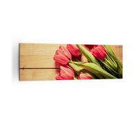 Cuadro Sobre Lienzo 160x50cm Cuadros Pared Tulipanes Ramo verano jardín Wall Art