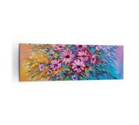 Cuadro Sobre Lienzo 160x50cm Cuadros Pared Un ramo Flores Aceite Wall Art Prints