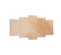 Cuadro Sobre Lienzo 160x85cm Cuadros Pared Arena Sombra Hojas Wall Art Prints