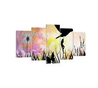 Cuadro Sobre Lienzo 160x85cm Cuadros Pared artística carácter nube flor Wall Art