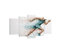 Cuadro Sobre Lienzo 160x85cm Cuadros Pared Atleta velocista deporte corredor Art