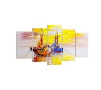 Cuadro Sobre Lienzo 160x85cm Cuadros Pared Barcos Sol mar viajes Wall Art Prints