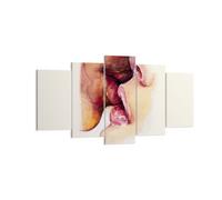 Cuadro Sobre Lienzo 160x85cm Cuadros Pared Beso Boca Pareja Wall Art Prints