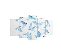 Cuadro Sobre Lienzo 160x85cm Cuadros Pared Birds digital nube paloma Wall Art