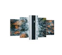 Cuadro Sobre Lienzo 160x85cm Cuadros Pared Bosque Camino Nieve Wall Art Prints