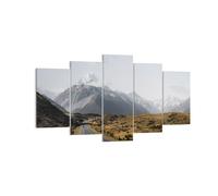 Cuadro Sobre Lienzo 160x85cm Cuadros Pared Camino Montaña Cumbres Wall Art