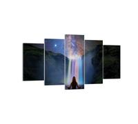 Cuadro Sobre Lienzo 160x85cm Cuadros Pared Cascada Las Estrellas Meditación Art