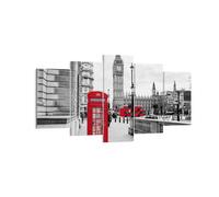 Cuadro Sobre Lienzo 160x85cm Cuadros Pared Cobertizo Teléfono Londres Wall Art