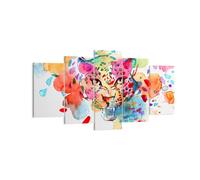 Cuadro Sobre Lienzo 160x85cm Cuadros Pared color concepto gato Wall Art Prints