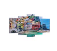 Cuadro Sobre Lienzo 160x85cm Cuadros Pared Colores Edificios Italia Wall Art