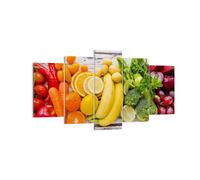 Cuadro Sobre Lienzo 160x85cm Cuadros Pared Comida vegetales comer fresco Art