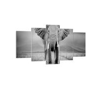 Cuadro Sobre Lienzo 160x85cm Cuadros Pared Elefante Salvaje Naturaleza Wall Art