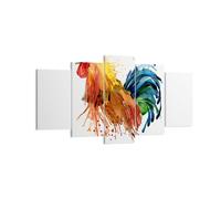 Cuadro Sobre Lienzo 160x85cm Cuadros Pared Gallo Ilustration Animal colores Art