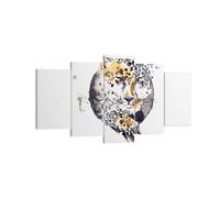 Cuadro Sobre Lienzo 160x85cm Cuadros Pared Gato orbe fauna guepardo Wall Art