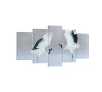 Cuadro Sobre Lienzo 160x85cm Cuadros Pared Grullas Lucha Danza Wall Art Prints
