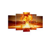 Cuadro Sobre Lienzo 160x85cm Cuadros Pared Guerra bomba nuclear seta apocalipsis