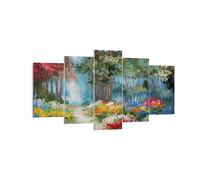 Cuadro Sobre Lienzo 160x85cm Cuadros Pared Impresionismo Naturaleza Bosque Art