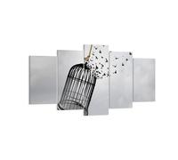Cuadro Sobre Lienzo 160x85cm Cuadros Pared Libertad Jaula Aves Wall Art Prints