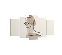 Cuadro Sobre Lienzo 160x85cm Cuadros Pared Línea Arte Boho Wall Art Prints Decor