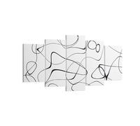 Cuadro Sobre Lienzo 160x85cm Cuadros Pared Línea Nada Patrón Wall Art Prints