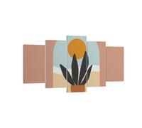 Cuadro Sobre Lienzo 160x85cm Cuadros Pared Minimalista Ventana Flor Wall Art