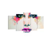 Cuadro Sobre Lienzo 160x85cm Cuadros Pared Mujer cara cosmética Wall Art Prints