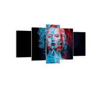 Cuadro Sobre Lienzo 160x85cm Cuadros Pared Negro Mujer Emociones Wall Art Prints