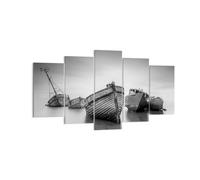 Cuadro Sobre Lienzo 160x85cm Cuadros Pared Łódź Naufragio Barco Wall Art Prints