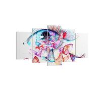 Cuadro Sobre Lienzo 160x85cm Cuadros Pared Ojo mariposas fantasía imaginación