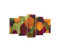 Cuadro Sobre Lienzo 160x85cm Cuadros Pared Otoño Hojas Gráficos Wall Art Prints