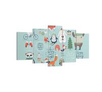Cuadro Sobre Lienzo 160x85cm Cuadros Pared Pascua animales dulce deseo Wall Art