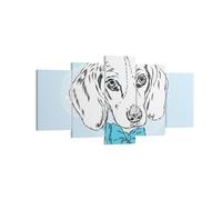 Cuadro Sobre Lienzo 160x85cm Cuadros Pared Perro labrador ojo retrato Wall Art