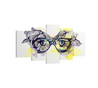 Cuadro Sobre Lienzo 160x85cm Cuadros Pared persona ojos sombras laación Wall Art