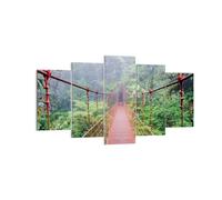 Cuadro Sobre Lienzo 160x85cm Cuadros Pared Puente Suspendido Costa Rica Wall Art