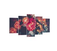 Cuadro Sobre Lienzo 160x85cm Cuadros Pared Ramo Flores Rosas Wall Art Prints