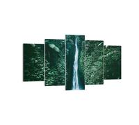 Cuadro Sobre Lienzo 160x85cm Cuadros Pared Trópicos Cascada Selva Wall Art