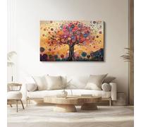 Cuadro sobre Lienzo 50l x35an cm Sin marco Impresión en material tejido no tejido cuadros Árboles, bohemio, colorido decoracion salon modernos lienzos decorativos dormitorios Vistoso