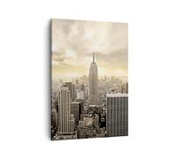 Cuadro sobre Lienzo 50x70 cm Moderno Vertical Arquitectura Ciudades - 2630