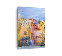 Cuadro sobre Lienzo 50x70 cm Moderno Vertical Arquitectura Ciudades - 3419