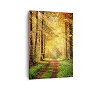 Cuadro sobre Lienzo 50x70 cm Moderno Vertical Botánica Paisajes - 3718 | Bosque Árbol Naturaleza Cuadro Decorativo Arte mural Decoración del Hogar Salón Dormitorio Cocina Cuadros de Pared