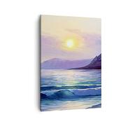 Cuadro sobre Lienzo 50x70 cm Moderno Vertical Marino Naturaleza - 3952