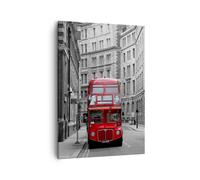 Cuadro Sobre Lienzo 50x70cm Cuadros Autobús inglaterra vacaciones londres Art
