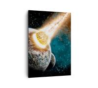 Cuadro Sobre Lienzo 50x70cm Cuadros Cataclismo Apocalipsis Cometa Explosión Art