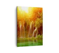 Cuadro Sobre Lienzo 50x70cm Cuadros Croacia parque nacional cascada Wall Art