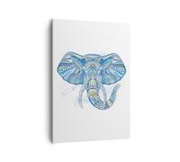 Cuadro Sobre Lienzo 50x70cm Cuadros Elefante Patrones fauna áfrica Wall Art
