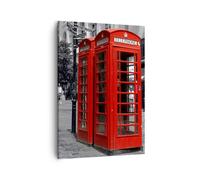 Cuadro Sobre Lienzo 50x70cm Cuadros Gran bretaña londres teléfono calle Wall Art