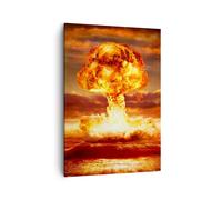 Cuadro Sobre Lienzo 50x70cm Cuadros Guerra bomba nuclear seta apocalipsis Art