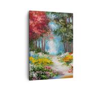 Cuadro Sobre Lienzo 50x70cm Cuadros Impresionismo Naturaleza Bosque Wall Art